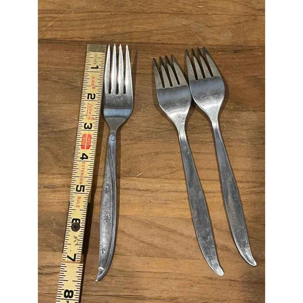 National Stainless STARETTE- 3 Atomic Star lunch forks